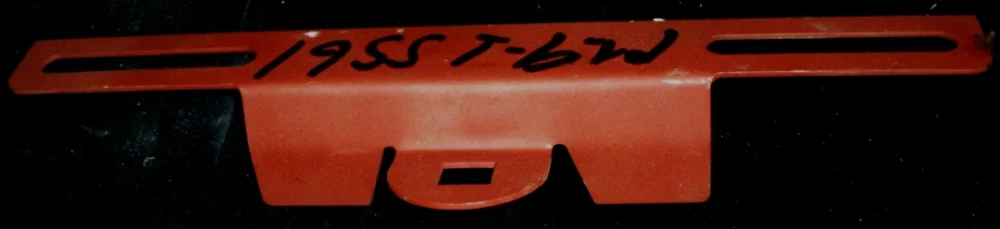1955 T-bird bracket frt lisc plate replace Bästa pris