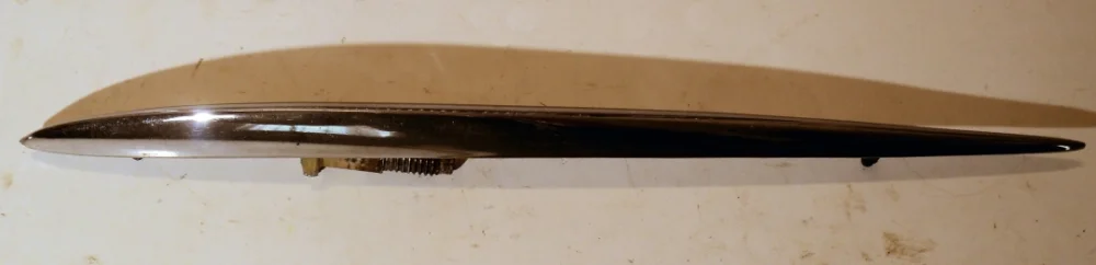 1959 Imperial chrome rear fender left inside Fri frakt