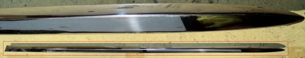 1963 Mercurychrome strip front fender left Begränsat antal