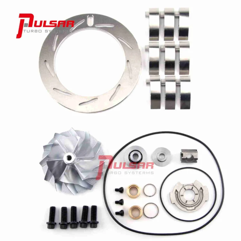 05-07 Ford 6.0L Powerstroke Turbo Billet Wheel+Rebuild Kit+Unison Ring+13.2mm Vanes Fri frakt