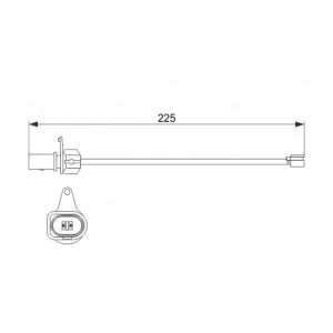 Varningssensor, bromsbel&auml;ggslitage Begränsad tid