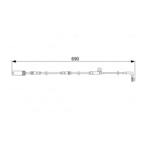 Varningssensor, bromsbel&auml;ggslitage Nyhet